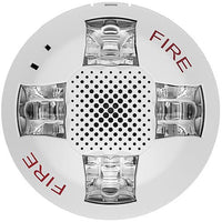 Kidde EGCAVWF Genesis EGC Ceiling Horn / Strobe, FIRE Marking, Room Side Wiring Plate Included, 15-115cd, White