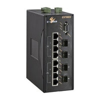 EtherWAN EX78822-VVBT Hardened Managed Ethernet PoE Switch, 8 Ports, 120W, Black