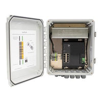EtherWAN EASYPOE8P-PMT EasyPoE Lite Series NEMA-Rated Indoor/Outdoor Security Cabinet Solution, Includes 8-Port 10/100/1000BASE-T PoE, 2-Port 1000BASE SFP, and Surge Suppressor with Pole Mount Kit