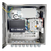 EtherWAN EASYPOE22E NEMA-Rated Indoor / Outdoor Enclosure with Integrated Hardened Managed PoE Switch 8-Port 10/100/1000BASE-T PoE (60W) + 2-Port 100/1000 SFP