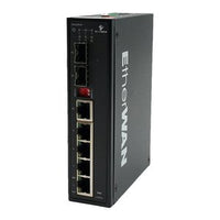 EtherWAN EX42395AT Hardened Unmanaged 4-Port Gigabit PoE and 2-Port Gigabit SFP/RJ45 Combo Ethernet Switch