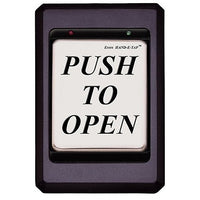 Essex HET-K-PTO Hand-E-Tap Programmable Touch Switch "Push to Open" Graphic, Black Bezel