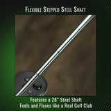 DriVR Elite Chrome - Stepped Steel Weighted Golf Club  - Compatible with Quest 2, 3/3s, and Pro