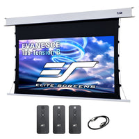 Elite Screens ETB92HW3-E12 Evanesce Tab-Tension B Series 92" In-Ceiling Recessed Projection Screen, CineWhite
