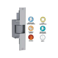 HES 310-2-3/4OB-24D-630 Folger Adam 3-Hour Fire-Rated Electric Strike, 24V, 3/4" Keeper Standard, Satin Stainless Steel