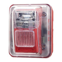 Gentex WGES24-75WRLP WGES Series Low Profile Evacuation Outdoor Strobe, Wall Mount, 24V DC, 75 cd, Red