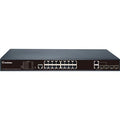 GeoVision GV-APOE1612 16-Port Gigabit PoE +2 Gigabit SFP Uplink Port, 1U Rack