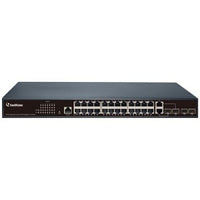 GeoVision GV-APOE2412 24-Port Gigabit PoE +2 Gigabit SFP Uplink Port, 1U Rack