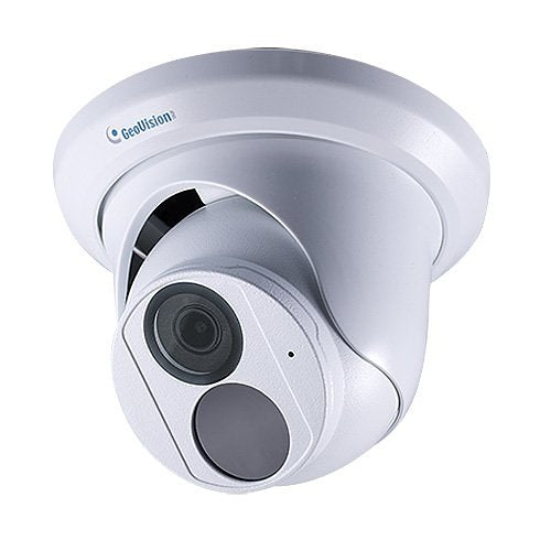 GeoVision GV-EBD4704 4MP Outdoor Super Low Lux WDR IR Turret IP Camera, 2.8mm Fixed Lens, White