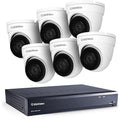 GeoVision UA-SNVRL810R500 Bundle Kit (1) UA-SNVRL810 USAVision 8-Channel NVR, 2TB HDD, Black (6) UA-R500F2 5MP Turret IP Camera, White
