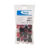 ICC IC107L6TBK CAT6 RJ45 Female Keystone Jack for EZ Style, 10-Pack, Black