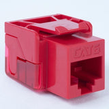 ICC IC107L6TRD CAT6 EZ Keystone Jack, 10-Pack, Red