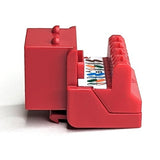 ICC IC107L6TRD CAT6 EZ Keystone Jack, 10-Pack, Red