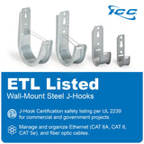ICC ICCMSJHK55 4" J-Hook, 25 Pack