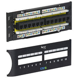 ICC ICMPP12F6E CAT6 Zero-U Front Access 12-Port Patch Panel
