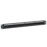 ICC ICMPP24CPA Patch Panel Cat6a Feed-Through 24-Port 1RU RJ45