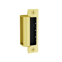 HES 1600-CS-605-LM 1600 Series Complete Electric Strike with 1LB and 1DB Faceplate Kits, Lock Monitor, Bright Brass