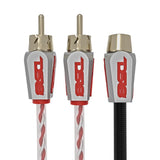 Level 3 RCA 100% Copper OFC Y Connector  2 FEMALE to 1 MALE - BLACK - RED