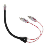 Level 3 RCA 100% Copper OFC Y Connector 1 FEMALE to 2 MALE -  BLACK / RED Kit