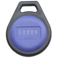 HID 2050CNNNN-A002837 iCLASS Key II Contactless Smart Keyfob, 2k Bits with 2-Application Areas, No Printed Key Numbering, Black with Blue Insert
