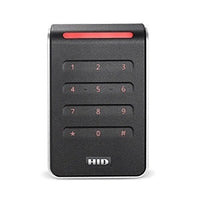 HID 40KHNKS-03-00055J Signo Contactless PIV Reader 40 with Keypad and Wall Switch Mount, Pigtail Connection, Black / Silver