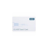 HID 5005PGGAN 500 iCLASS Seos Smart Card, 16KB Memory, PVC, White Gloss Finish Front and Back