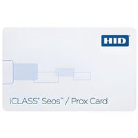 HID 5105PGGNNN Composite iCLASS Seos + Prox Smart Card, 16 K Bytes, Dual-Frequency, Gloss White
