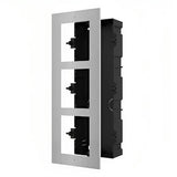 Hikvision DS-KD-ACF3/S 3-Module Flush Mount Brackets for Modular Door Station, Stainless Steel