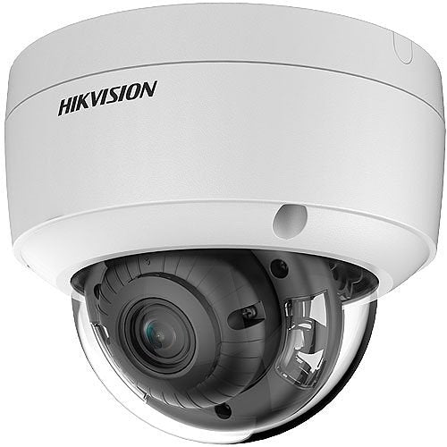 Hikvision DS-2CD2147G2-LSU Performance Series ColorVu 4MP Outdoor Dome IP Camera with Built-In Microphone, 2.8mm Fixed Lens, White