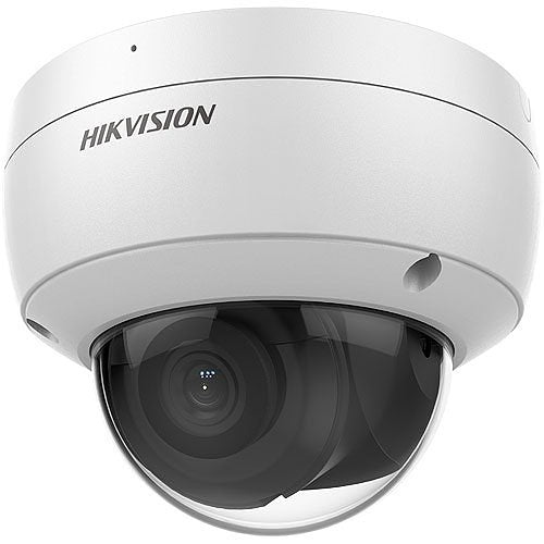 Hikvision DS-2CD2183G2-IU Value Series AcuSense 8MP Outdoor IR Dome IP Camera with Built-in Microphone, 2.8mm Fixed Lens, White
