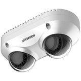 Hikvision DS-2CD6D42G0-IS Smart Series PanoVu 4MP Dual-Lens IP Camera, 6mm Lens, White