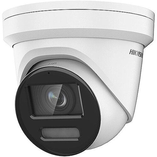 Hikvision DS-2CD2387G2-LU Performance Series ColorVu 8MP Outdoor WDR Turret IP Camera with Built-In Microphone, 2.8mm Fixed Lens, White