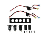 Havis C-LP3-BL2 Console Accessory Bracket KIT with 3 Lighter PLUG Outlets and 2 Blanks for Rectangular Accessories