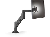 HAT Design Works 9105-1500-FM-104 Flat Panel Display Monitor Arm w/1500N Cyliner, Black, holds 35 lbs