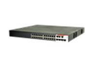 Amer SS2GR26IP 26 port 10/100/1000 Mbps Stackable Switch consisting of 22 port 1000Basr-t + 4 port 1000Base-T/SFP Gigabi