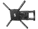 Sanus QLF418-B2 Large Full Motion TV Mount, 18in ext, dual-stud, 42-82in
