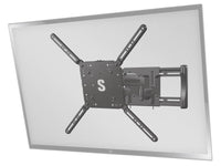 Sanus QLF418-B2 Large Full Motion TV Mount, 18in ext, dual-stud, 42-82in