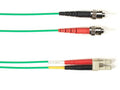Black Box FOLZH10-STLC-GN-27 10 MM FO Patch Cable Duplx, Lszh, Green, STLC 27 FT (8M)