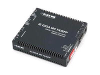 Black Box LGC340A-R2 Gigabit Ethernet (1000-Mbps) Industrial Media Converter - (2) 10/100/1000-Mbps Copper to (2) 100/1000-Mbps Fiber SFP, Hardened Temperature