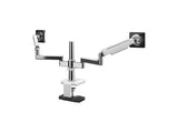 Humanscale X2M2-CBWETBETB12NA M/Flex 2.1 with M/Connect 2 for Dual Monitors - 12 Post - Polished Aluminum with White Tri