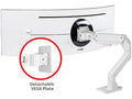 SIIG CE-MT3S11-S1 Single Heavy Duty 34 - 49 Monitor Arm Fits 3449IN, up to 44.0 lbs, Full Motion, VESA75/100/200MM, C-Clamp & Grommet (CE-MT3S11-S1)