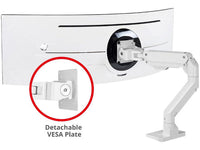 SIIG CE-MT3S11-S1 Single Heavy Duty 34 - 49 Monitor Arm Fits 3449IN, up to 44.0 lbs, Full Motion, VESA75/100/200MM, C-Clamp & Grommet (CE-MT3S11-S1)