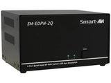 SmartAVI SM-EDPN-2Q-S 4K60 DisplayPort, 2-Port, Quad-Head, KVM Switch with Emulation, Audio and USB 2.0 Support.