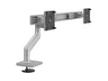 Humanscale M81NTNBSB2G M8.1 with Bolt-through Mount for DUAL Monitors with Crossbar - Silver with Gray TRIM - Gray 100MM X 100MM VESA Bracket