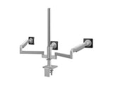 Humanscale X2NTNCCSNTBFTBFTB30 Mflex M2.1 ARM, NON TECH Base, Clamp Mount, Bracket for 3 Monitors, SL W/ Gray Trim, NO A