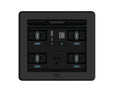 Crestron FT2-700-MECH-PTL-B FlipTop FT2 Series Cable Management System, 700 Size, Mechanical, Pass-Through Lid, Black