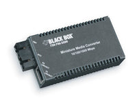 Black Box LGC125A-R4 Gigabit Ethernet (1000-Mbps) Media Converter - 10/100/1000-Mbps Copper to 1000-Mbps Singlemode Simplex Fiber, 1310/1550nm, 10km, SC