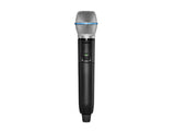Shure GLXD2+/B87A=-Z3 Featuring the BETA 87A vocal microphone, the GLXD2+/B87 Dual Band Handheld Transmitter delivers superior, transparent digital audio