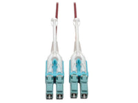 Eaton Tripp Lite N821-04M-MG-T 10G Duplex Multimode 50/125 OM4 LSZH Fiber Optic Cable (LC/LC), Push/Pull Tabs, Magenta, 4 m