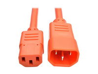 Eaton Tripp Lite P005-003-AOR Heavy-Duty PDU Power Cord, C13 to C14 - 15A, 250V, 14 AWG, 3 ft. (0.91 m), Orange